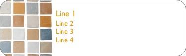 Coloured  Tiles Return Address Labels