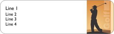 Golf Swing Return Address Labels