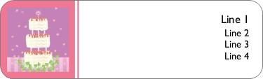 Wedding Cake Return Address Labels