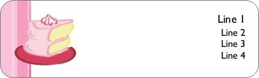 Cake Slice Return Address Labels