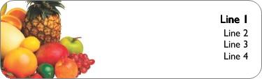 Colourful Fruit Return Address Labels