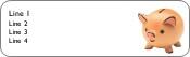 Little Piggy Bank Return Address Labels