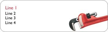 Red Adjustable Spanner Return Address Labels