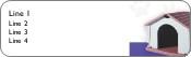 White Dog House Return Address Labels