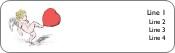 Cupid Kicking Heart Return Address Labels