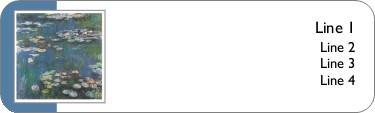 Water Lilies Return Address Labels