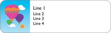 Blue Sky Ride Return Address Labels