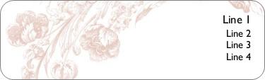 Peach Floral Return Address Labels