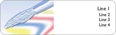 Beautiful Brush Stroke Return Address Labels