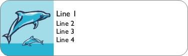 Jumping Dolphins Return Address Labels