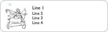 Sagittarius Return Address Labels