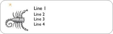Scorpio Return Address Labels