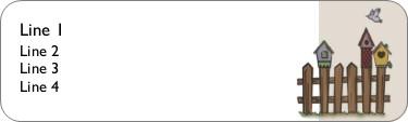 Bird Houses on Fence Return Address Labels