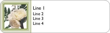 Rose Boutonniere Return Address Labels