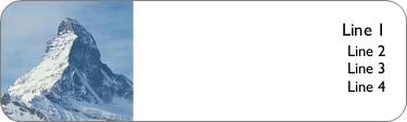 Snow Capped Mountain Return Address Labels