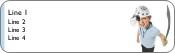 Boy in Pirate Outfit Return Address Labels