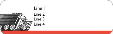 Lorry in Motion Return Address Labels