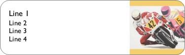 Motorbike Racer Return Address Labels
