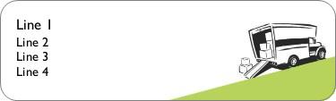 Open Removal Van Return Address Labels