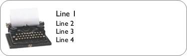 Antique Manual Typewriter Return Address Labels
