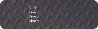 Dark Diamond Plate Return Address Labels
