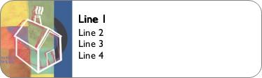 House in Square Return Address Labels