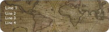Old Geographic Map Return Address Labels