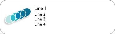 Blue Ovals Return Address Labels