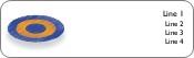 Blue and Orange Disc Return Address Labels