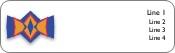 Multicoloured Bow Tie Return Address Labels