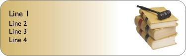 Books and Gavel Return Address Labels