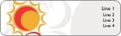 Abstract Sun Return Address Labels
