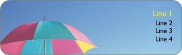 Colourful Beach Umbrella Return Address Labels