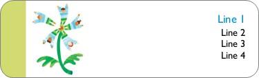 Flower Children Return Address Labels