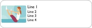 Woman Exercising Return Address Labels