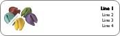 Coloured Fortune Cookies Return Address Labels