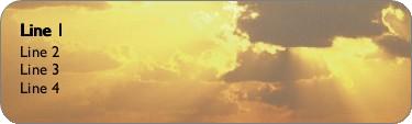 Sun in the Clouds Return Address Labels