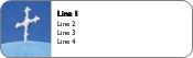 White Cross Return Address Labels