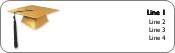 Yellow Graduation Cap Return Address Labels