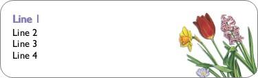Bulbed Flowers Return Address Labels