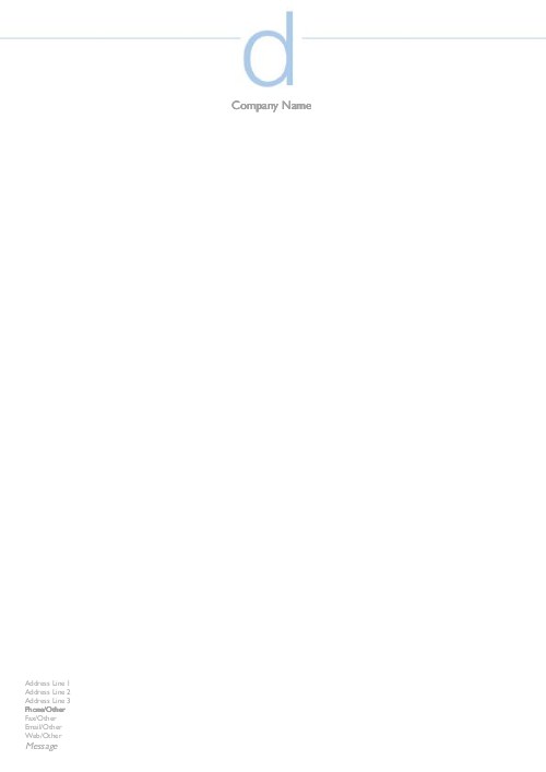 Modern D A4 Letterhead