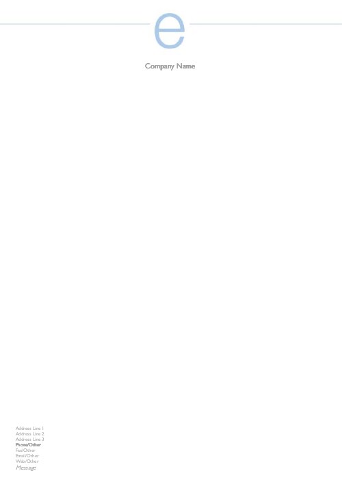 Modern E A4 Letterhead