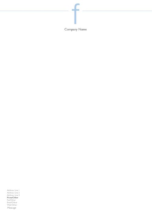 Modern F A4 Letterhead