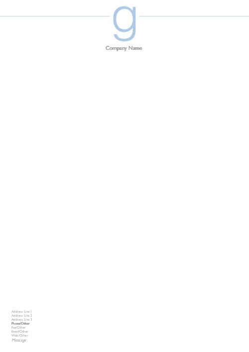 Modern G A4 Letterhead
