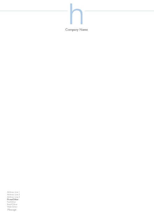 Modern H A4 Letterhead