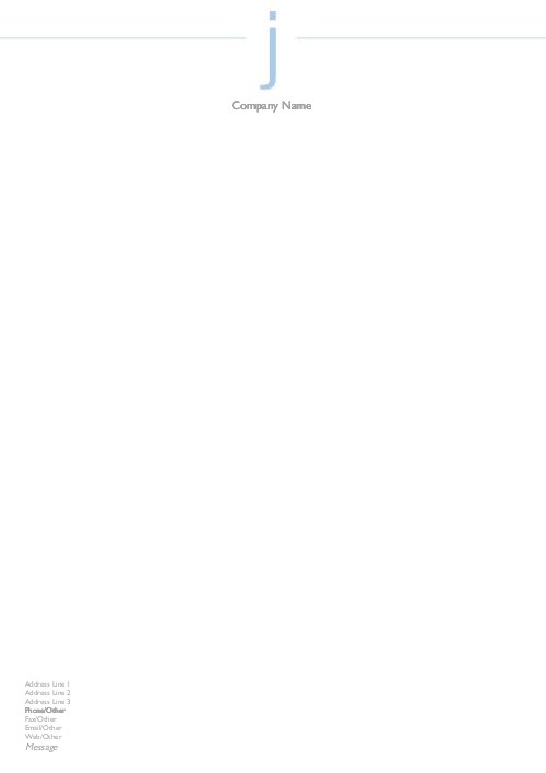 Modern J A4 Letterhead