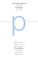 Modern P Full Colour Business Cards