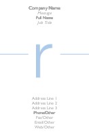 Modern R Full Colour Business Cards