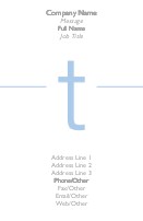 Modern T Full Colour Business Cards