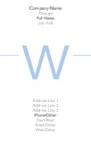 Modern W Full Colour Business Cards